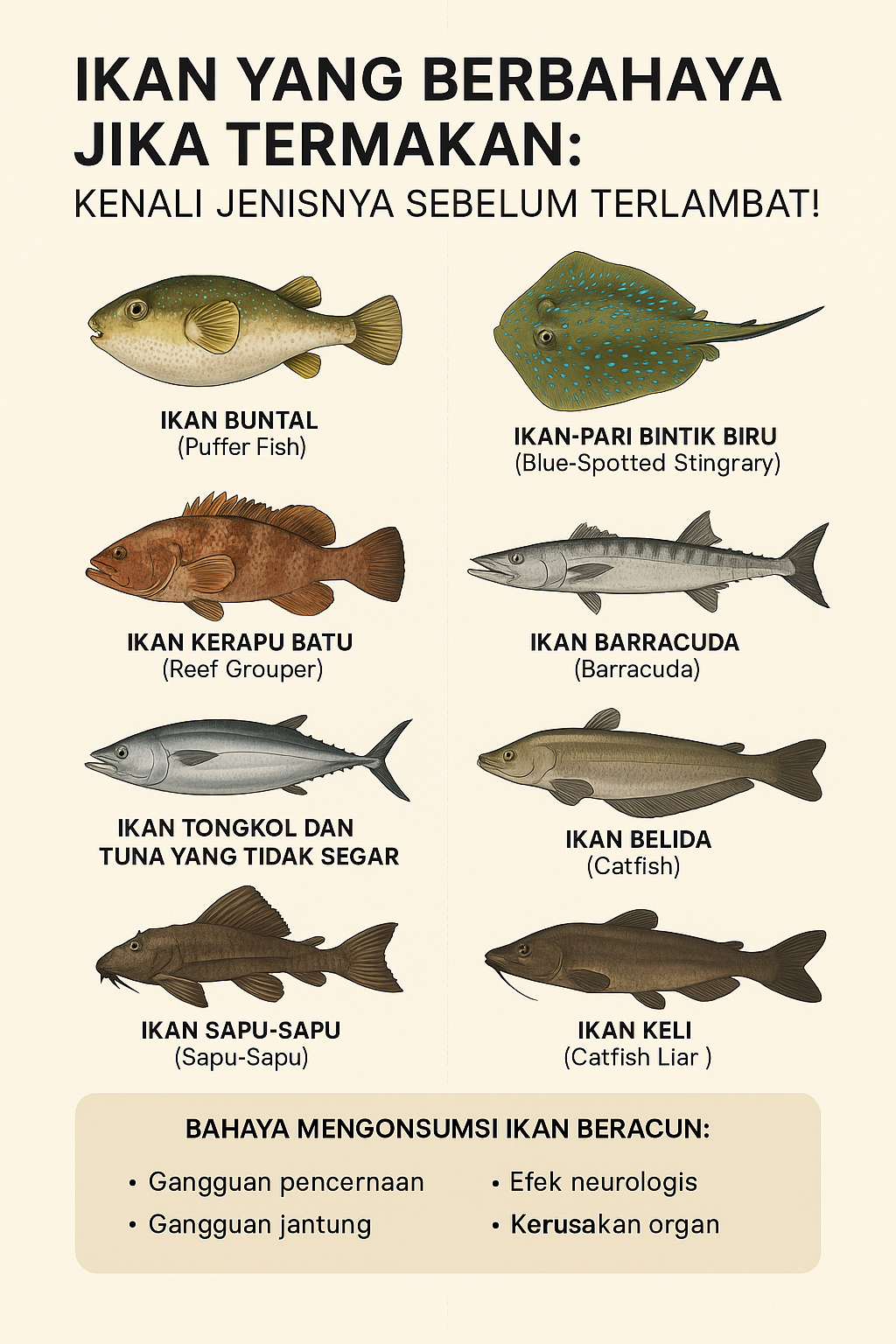 Ikan yang Berbahaya Jika Termakan