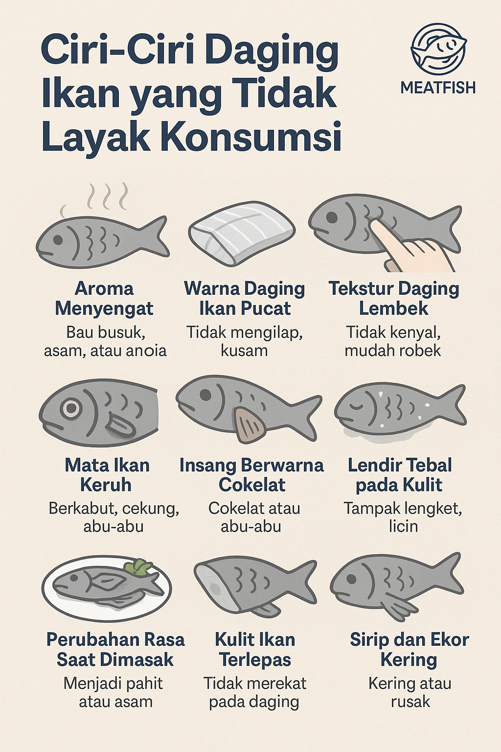 Ciri-Ciri Daging Ikan yang Tidak Layak Konsumsi