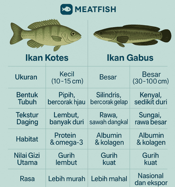 Ikan Kotes vs gabus