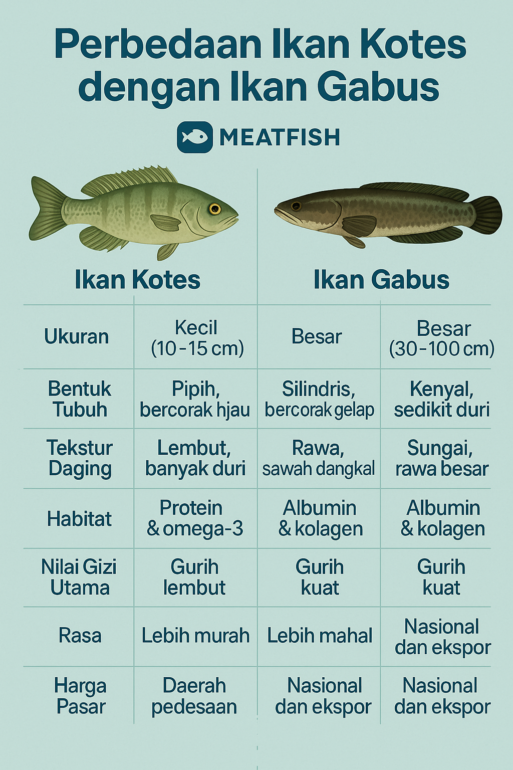 Ikan Kotes vs gabus