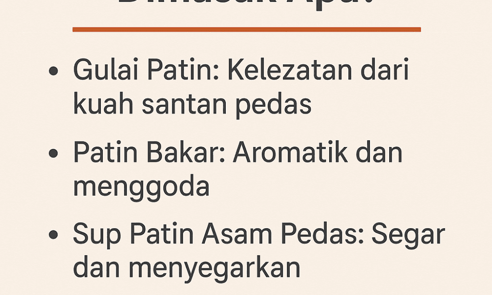 Ikan Patin Enaknya Dimasak Apa