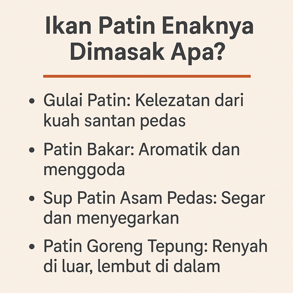 Ikan Patin Enaknya Dimasak Apa