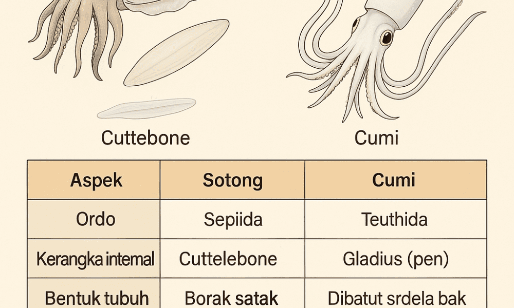 Perbedaan Sotong dengan Cumi
