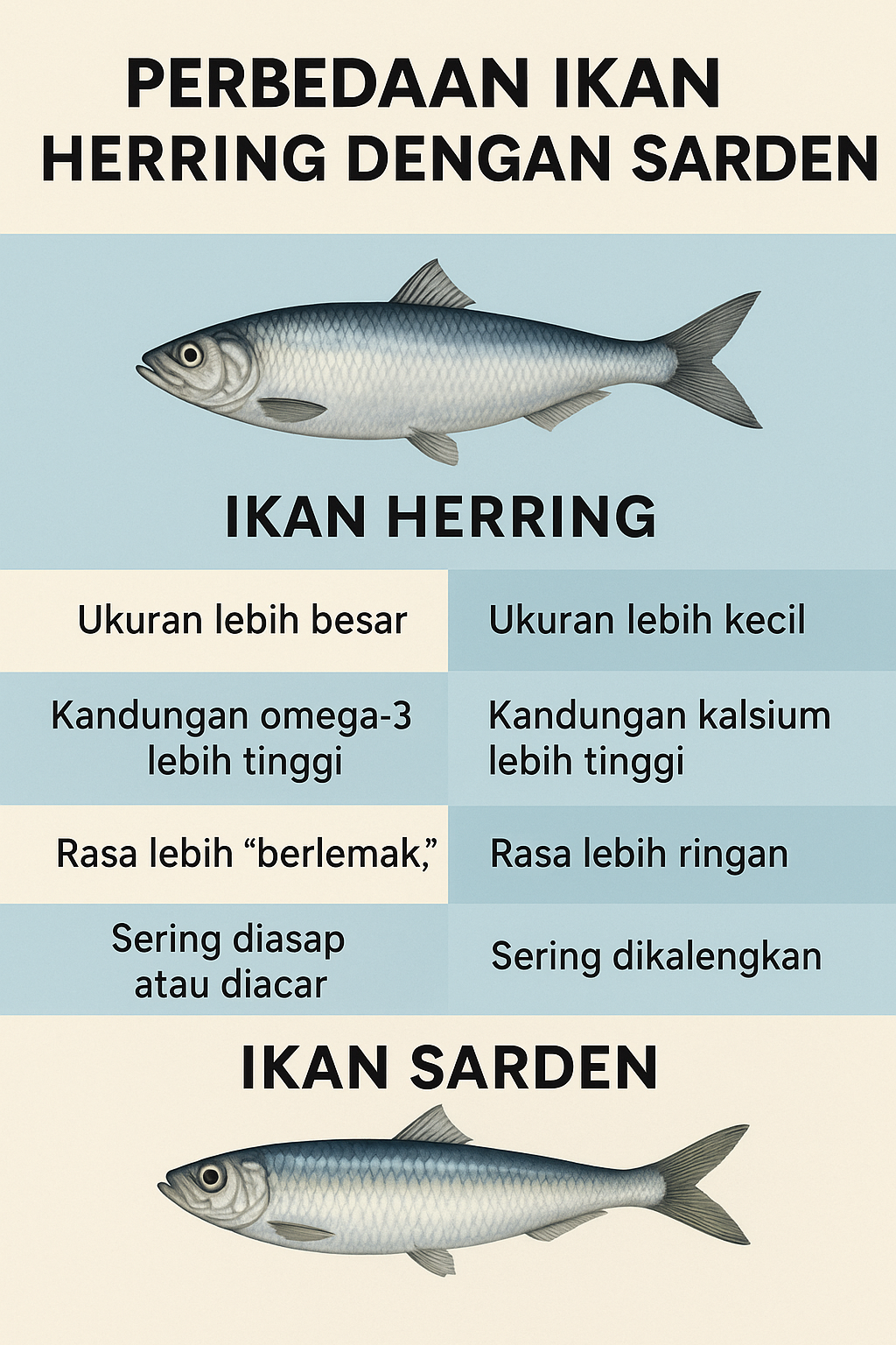 Ikan Herring vs Sarden