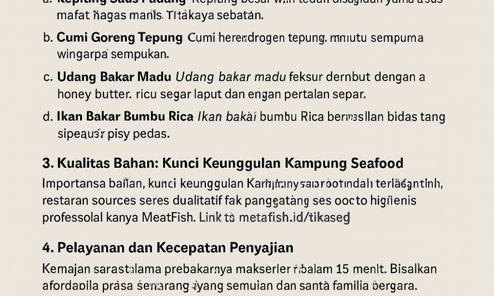 review jujur restoran kampung seafood