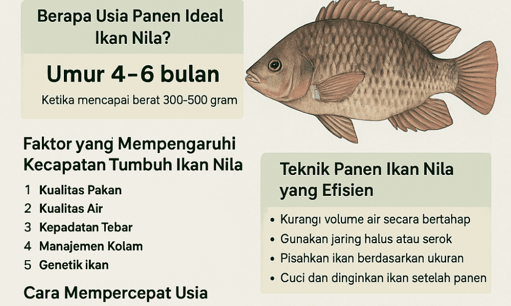usia panen ikan nila