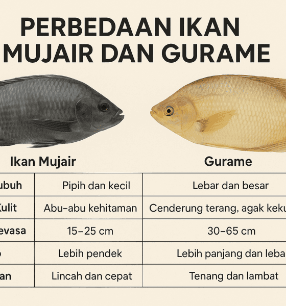 perbedaan ikan mujair dan gurame