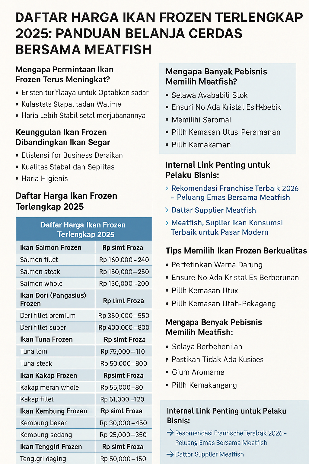daftar harga ikan frozen