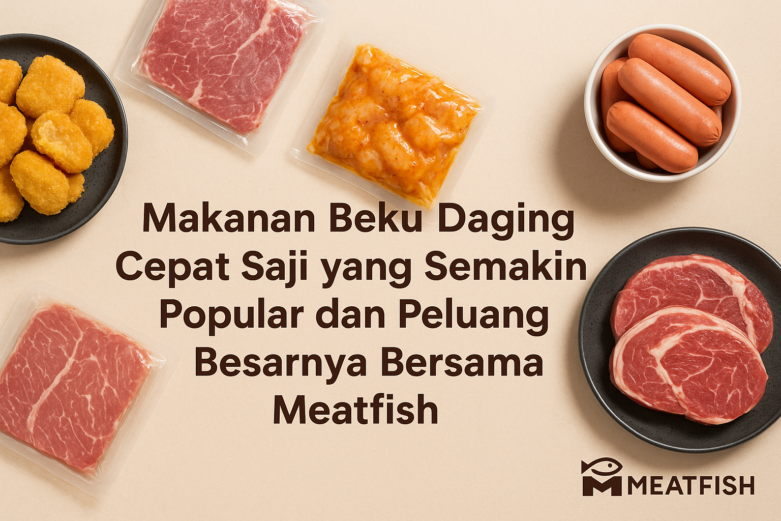 Makanan beku daging cepat saji