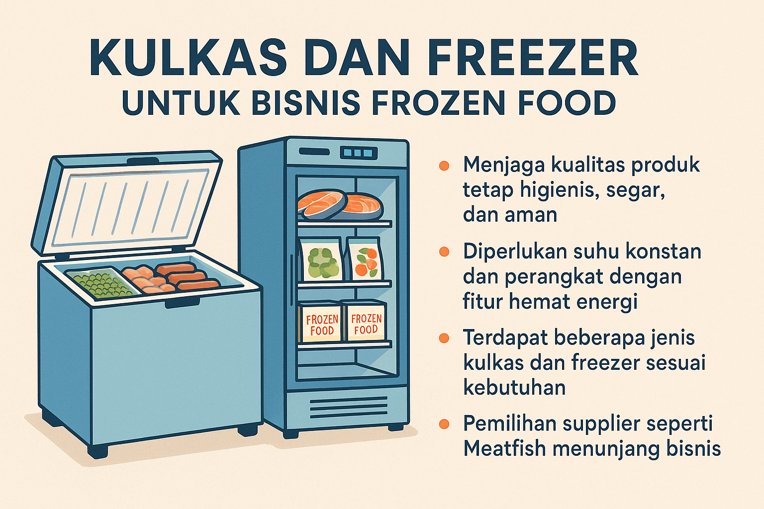 bisnis frozen food dengan kulkas dan freezer
