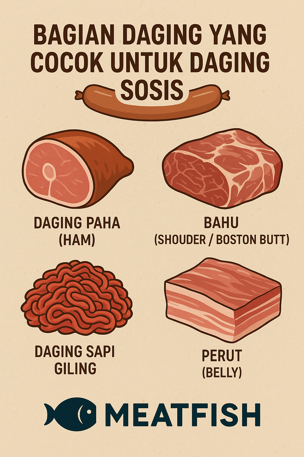 bagian daging sosis