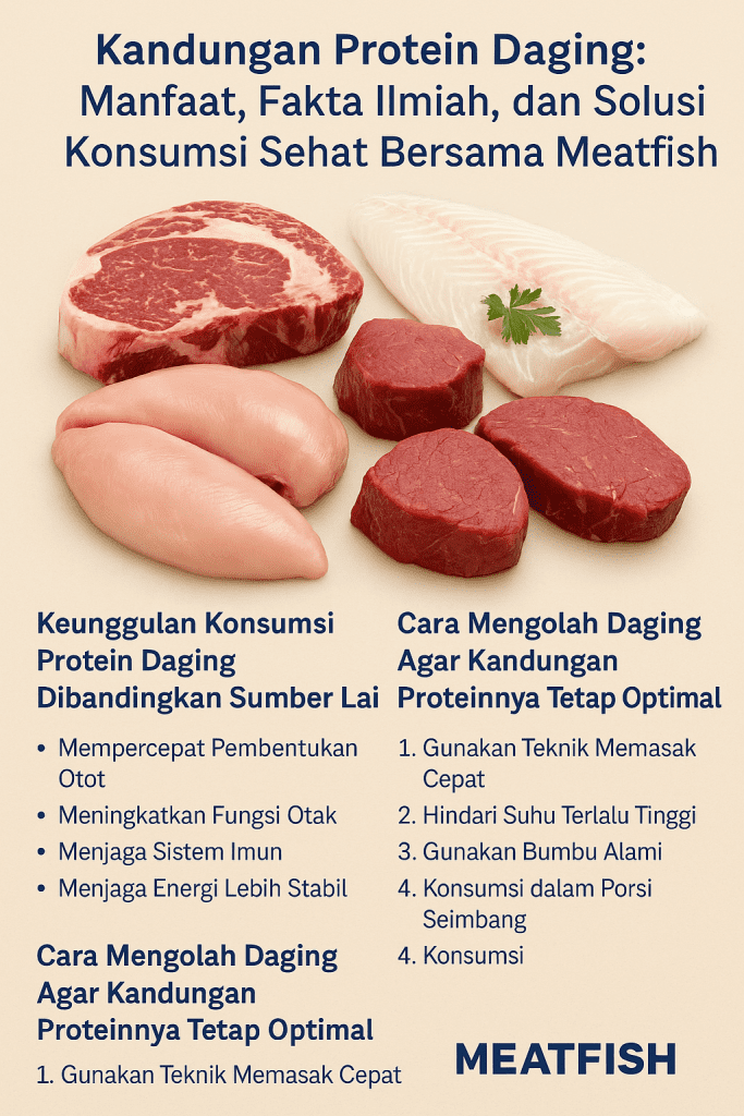 Kandungan Protein Daging: Manfaat, Fakta Ilmiah, dan Solusi Konsumsi ...