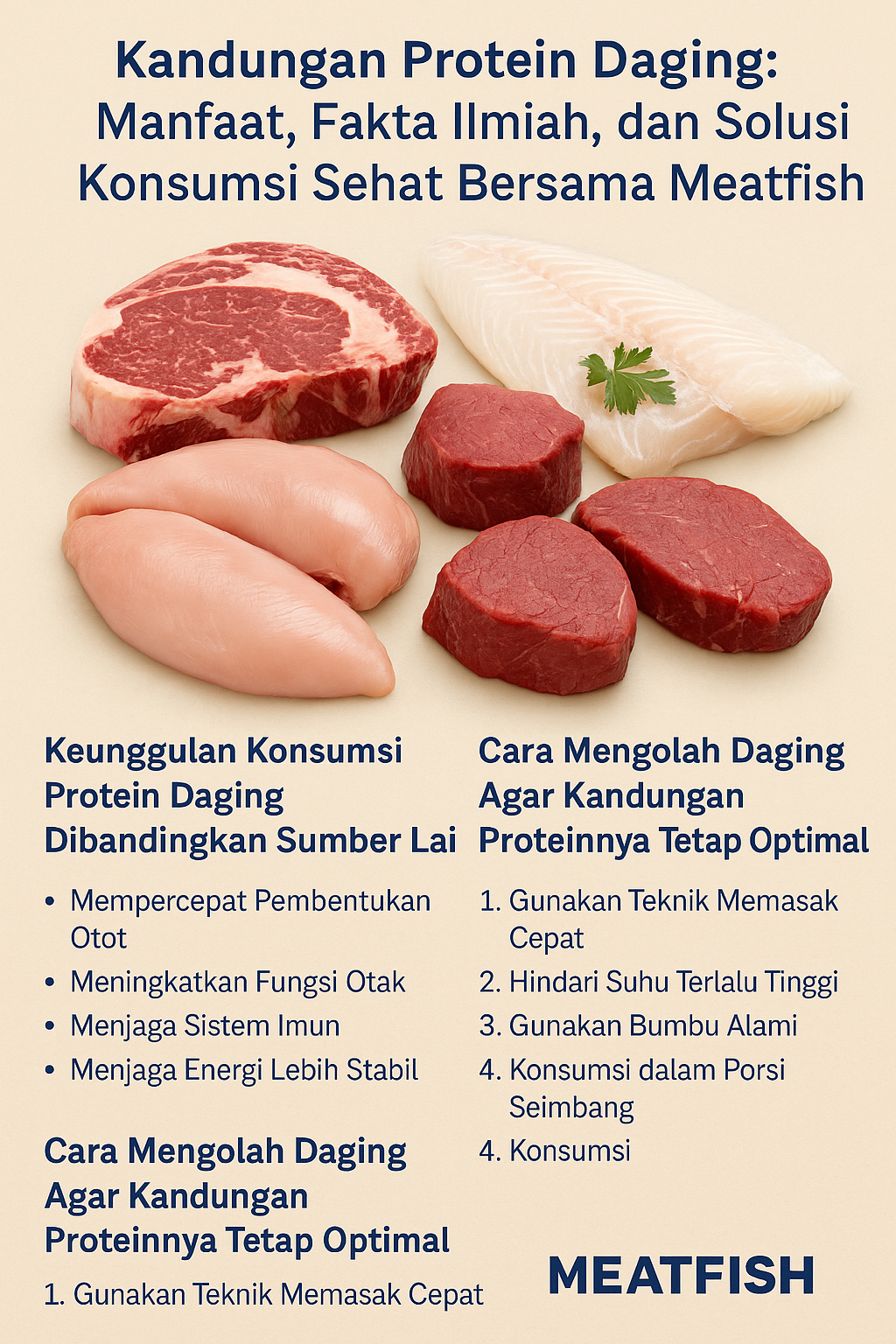 kandungan protein daging