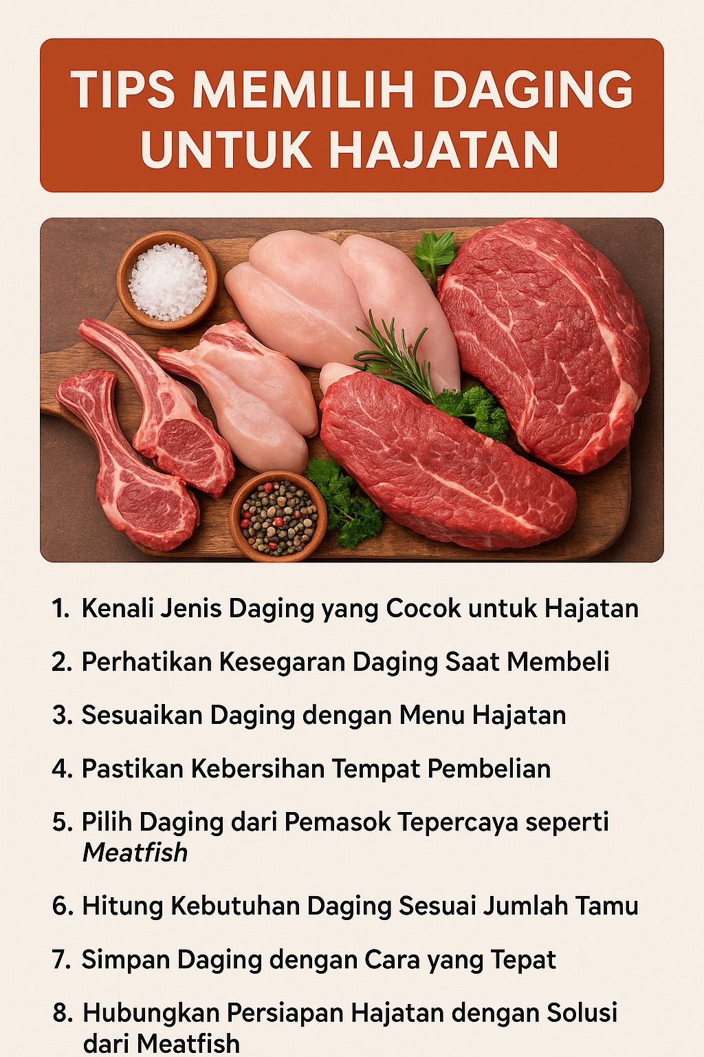 tips memilih daging untuk hajatan