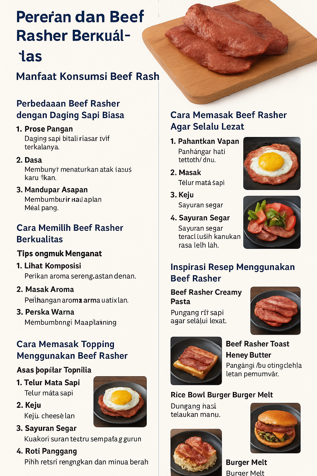 Beef rasher adalah