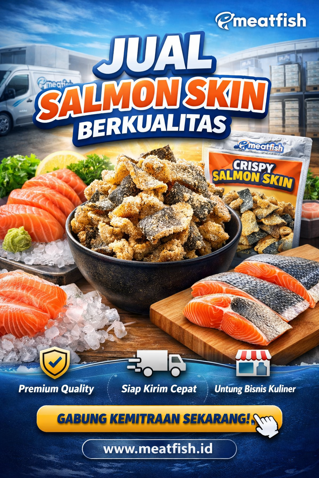 Jual salmon skin