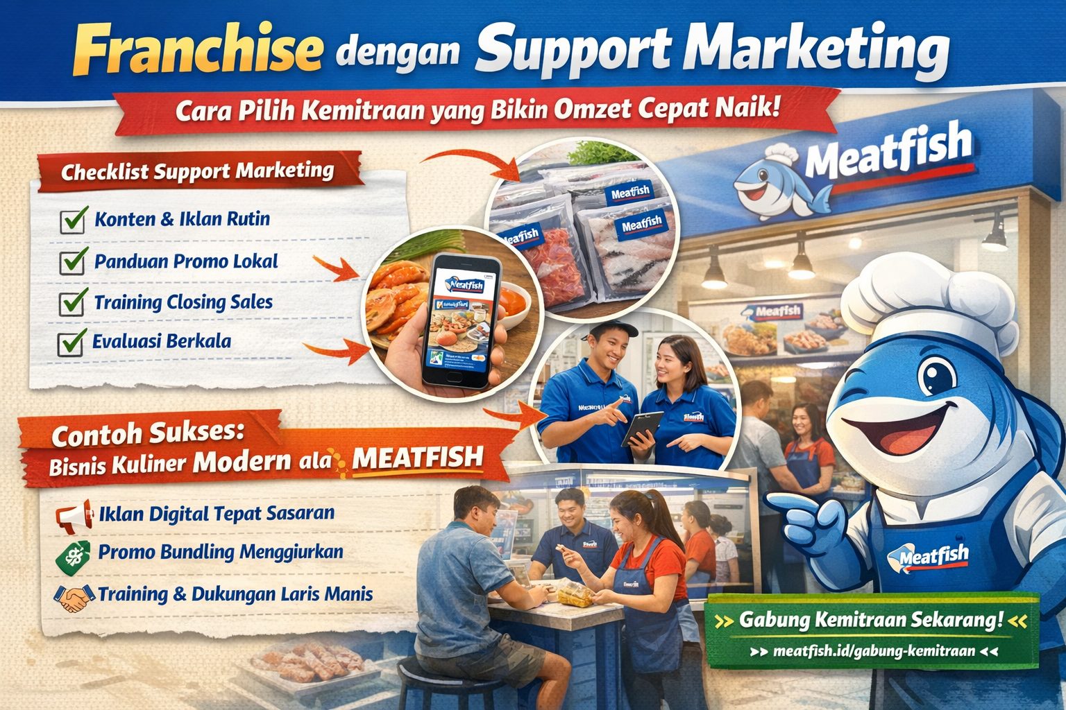 Franchise dengan support marketing