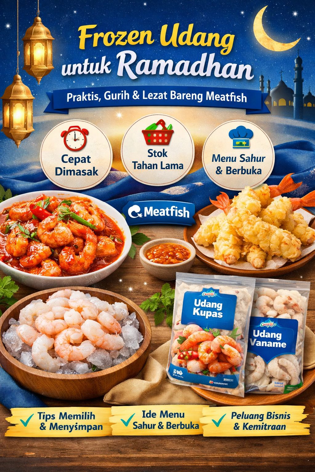 Frozen udang untuk Ramadhan