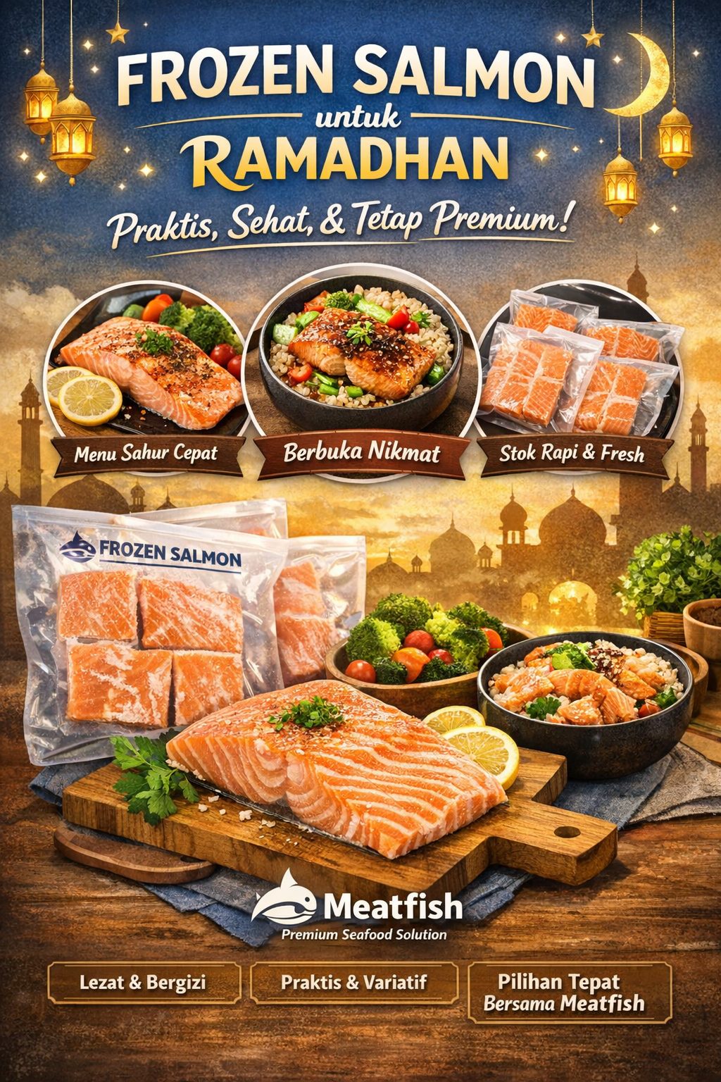 Frozen salmon untuk Ramadhan