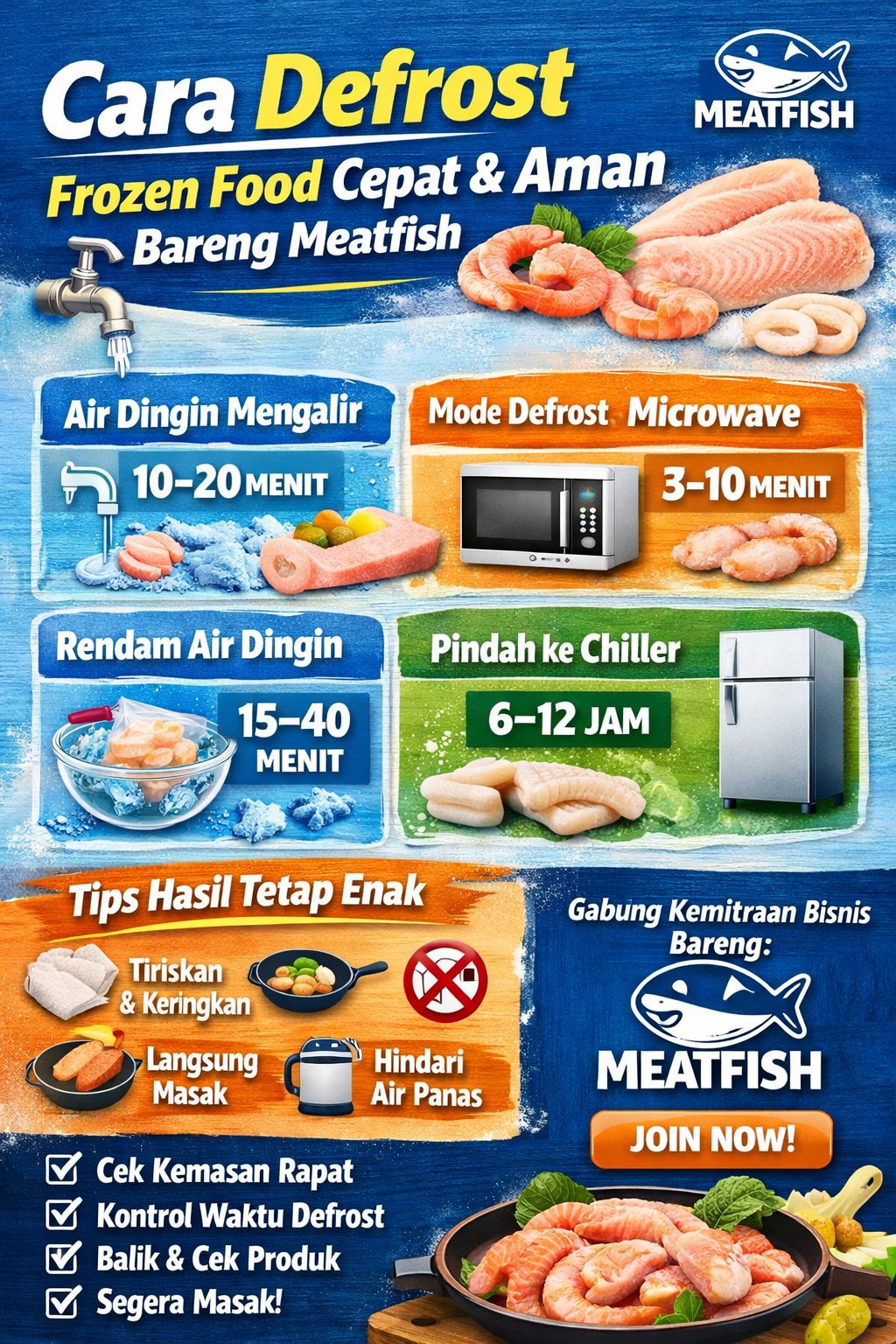 Cara defrost frozen food