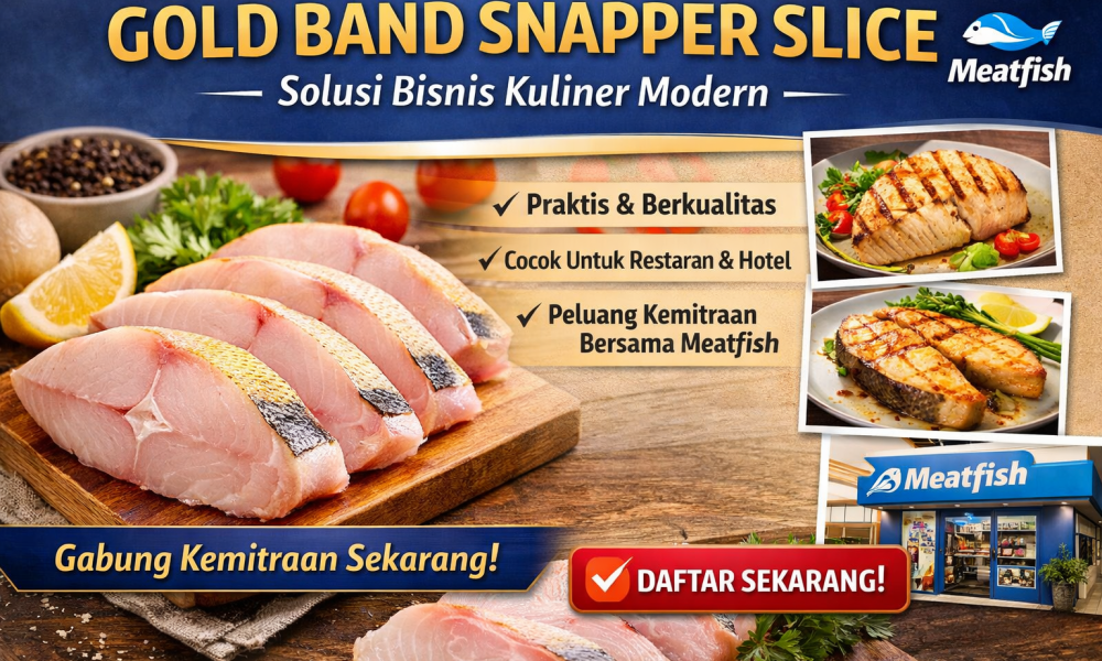 Gold band snapper slice