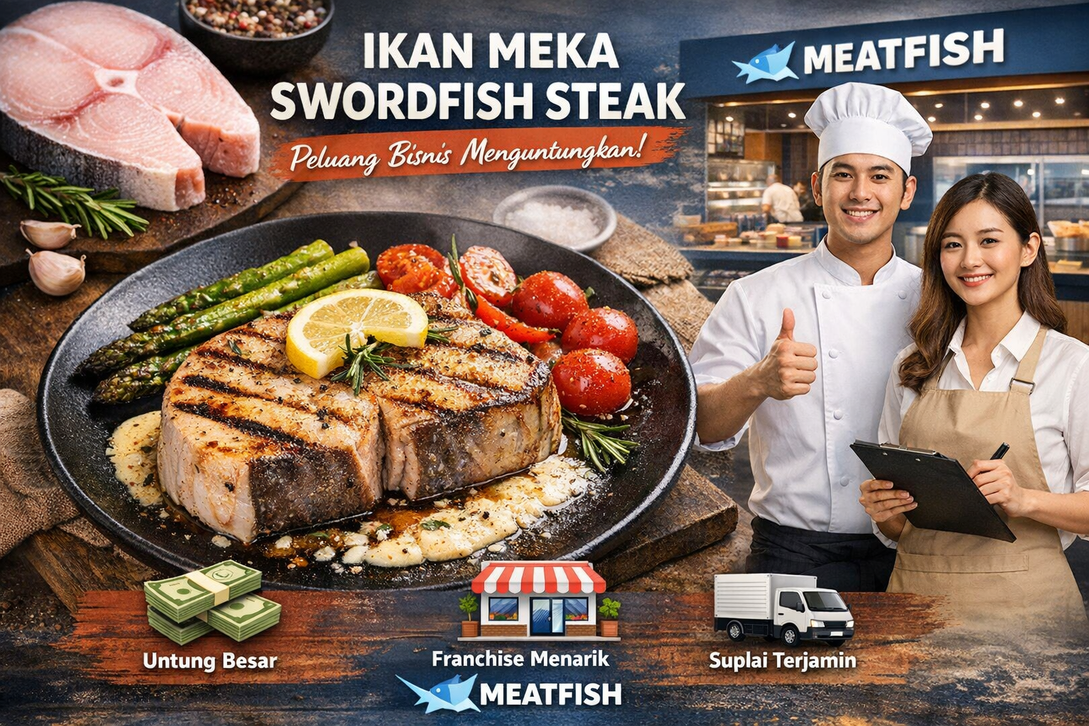 Ikan meka swordfish steak