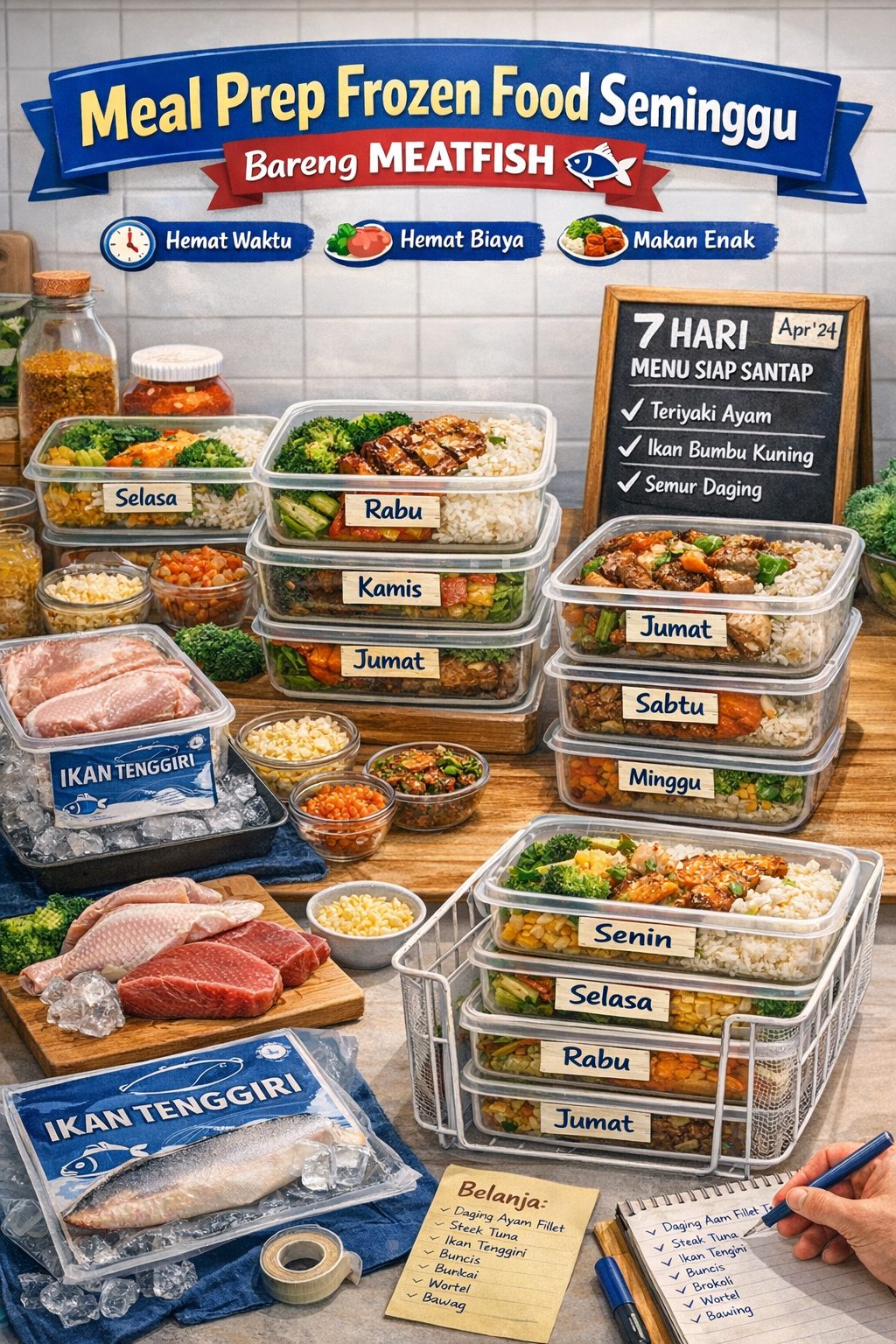 Meal prep frozen food seminggu