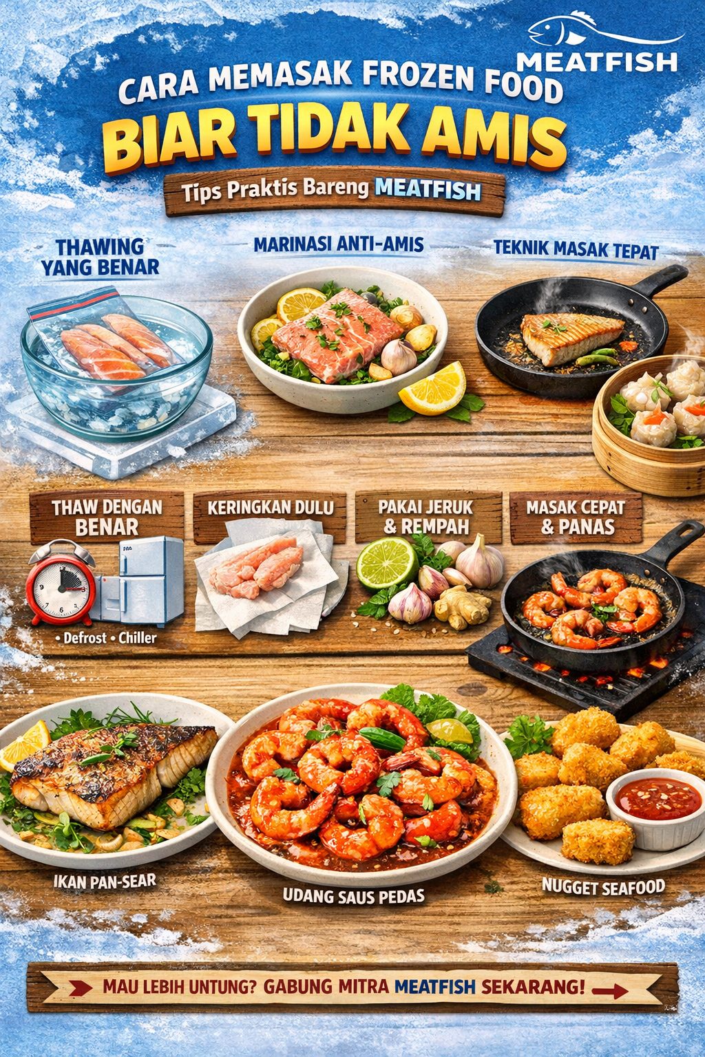 Cara memasak frozen food biar tidak amis