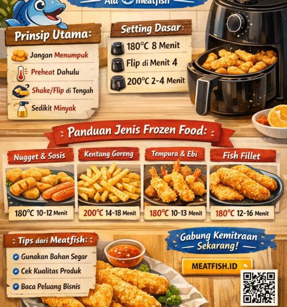 Cara airfryer frozen food