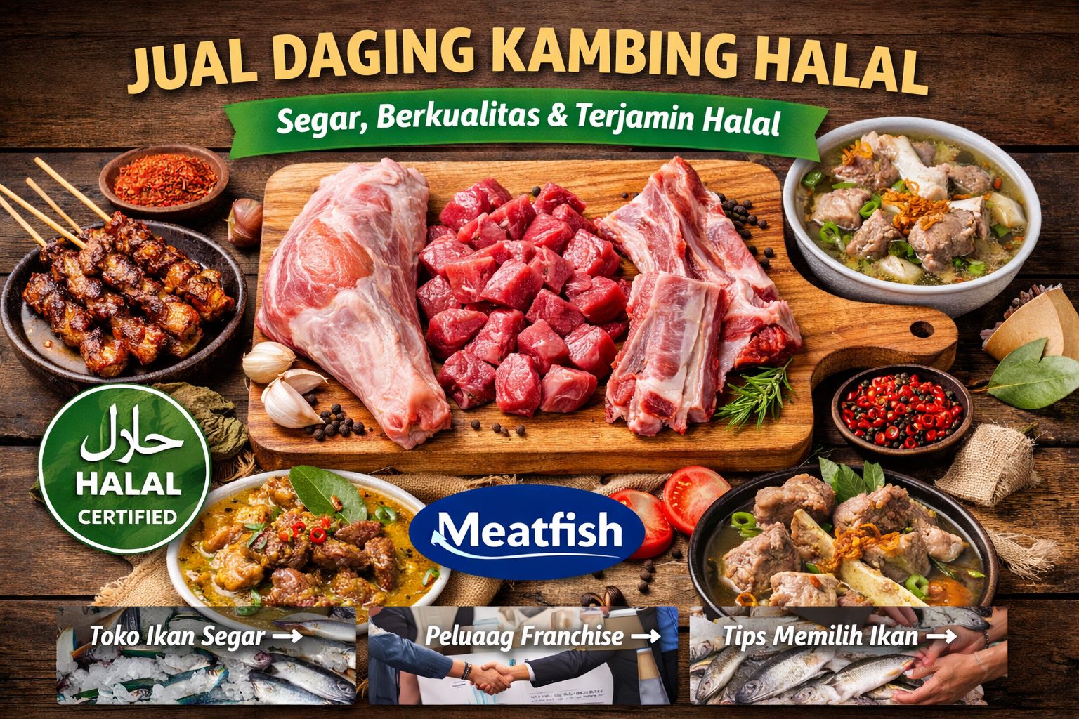 Jual daging kambing halal