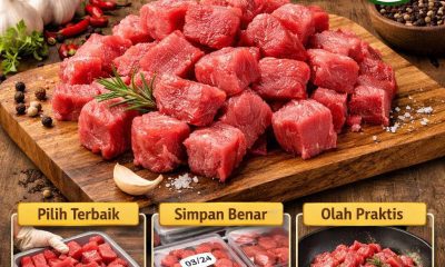 Daging sapi potong dadu halal