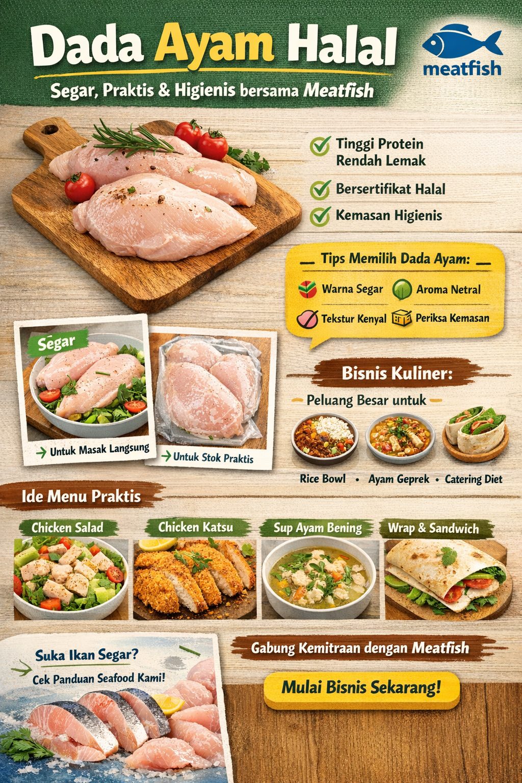Dada ayam halal