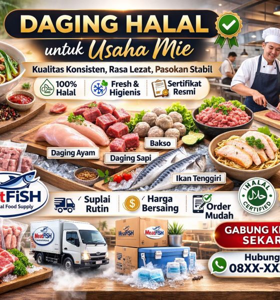 Daging halal untuk usaha mie