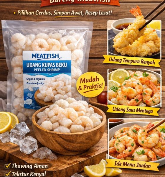 Udang kupas beku