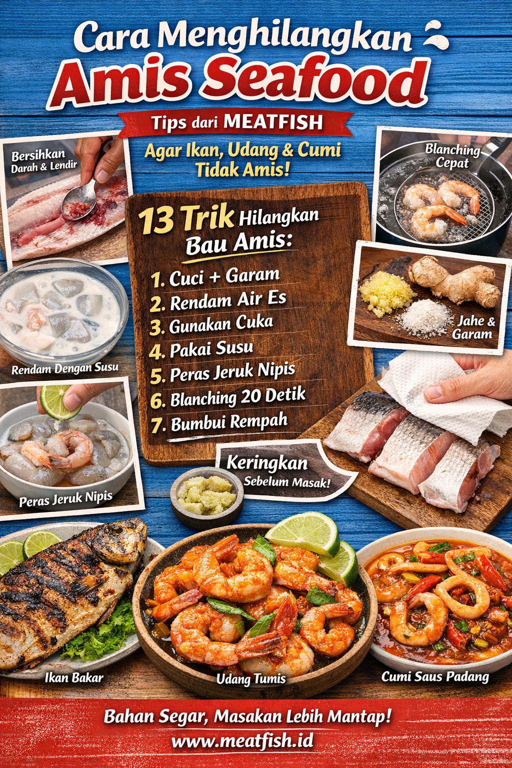 Cara menghilangkan amis seafood