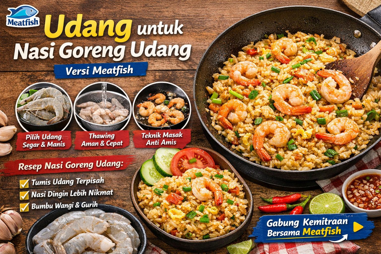 Udang untuk nasi goreng