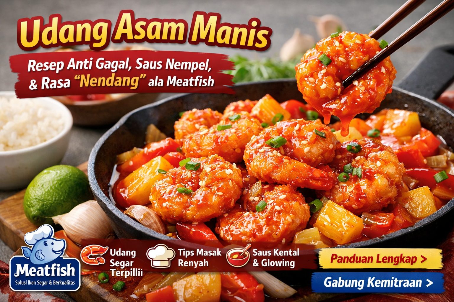 Resep udang asam manis