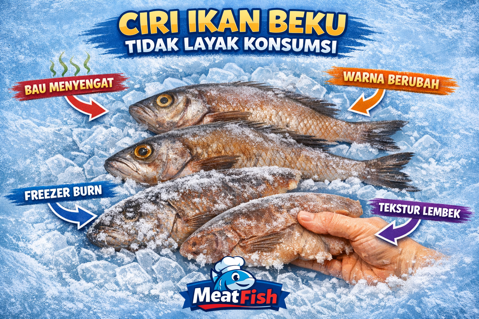 Ciri ikan beku tidak layak konsumsi