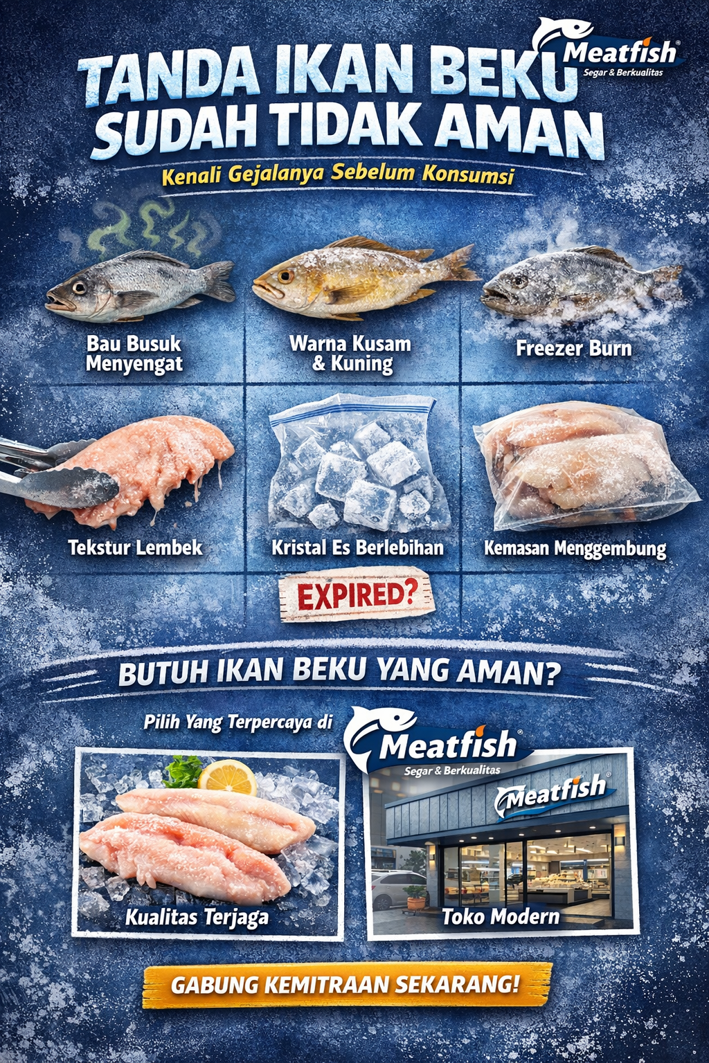 Tanda ikan beku sudah tidak aman