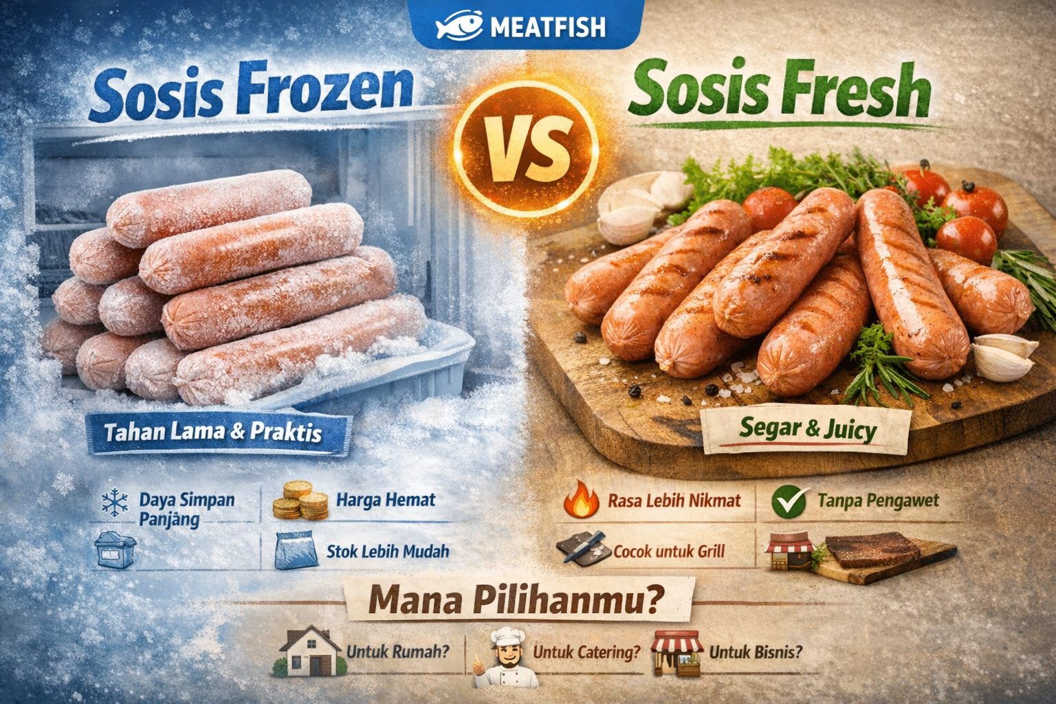 Sosis frozen vs sosis fresh