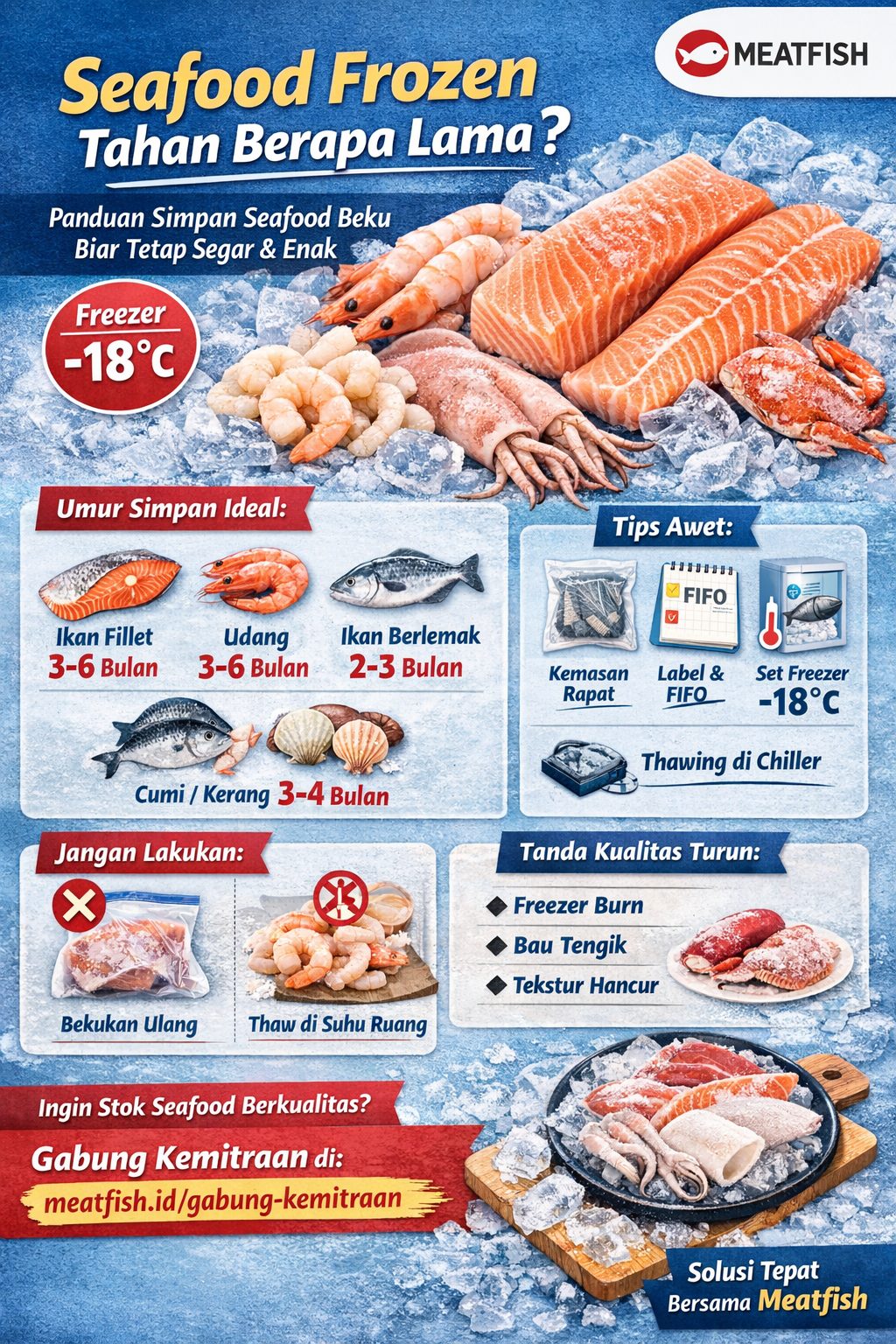 Seafood frozen tahan berapa lama