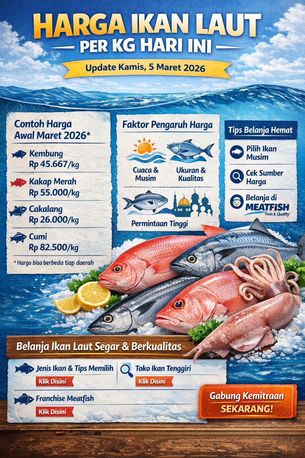 Harga ikan laut per kg hari ini