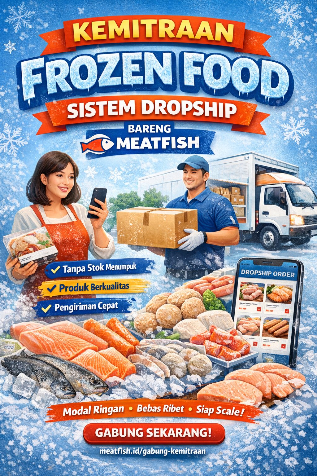 Kemitraan frozen food sistem dropship