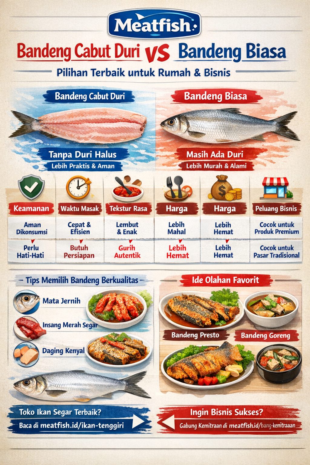 Bandeng cabut duri vs bandeng biasa