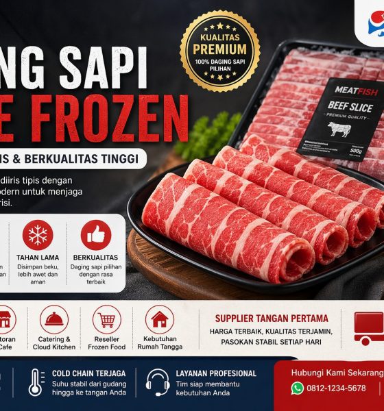 Jual daging sapi slice frozen